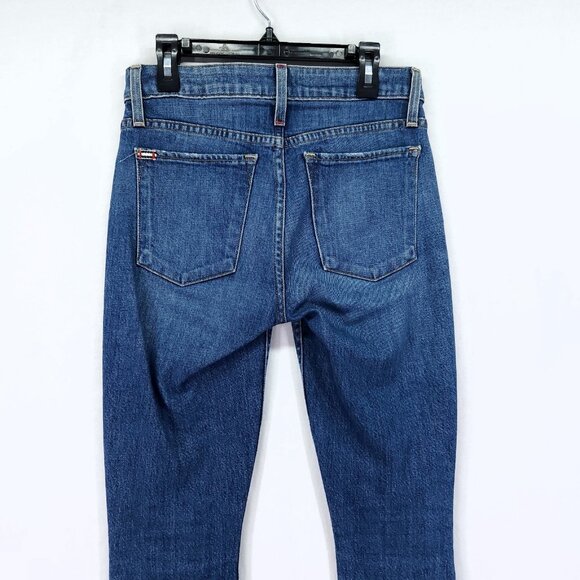 Alice + Olivia AO LA You Look Good Jeans 24 Denim Blue Stretch Tapered Leg - Picture 13 of 15